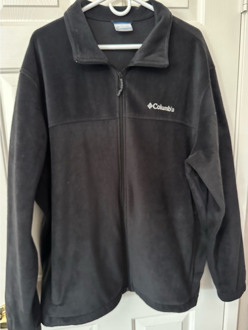 Columbia Men's Black Fleece Jacket Full Zip Stand-Up Collar Regular Fit 2X